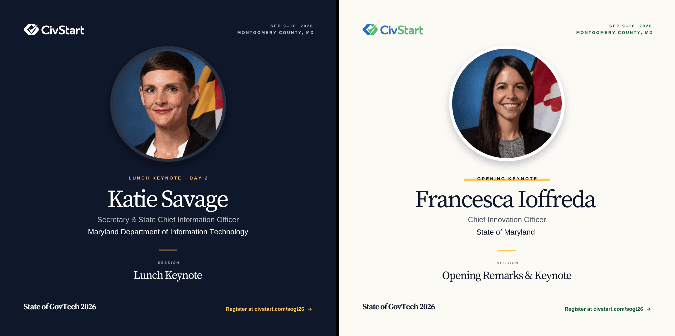 Katie Savage, Francesca Ioffreda to Headline State of GovTech in Montgomery County, MD